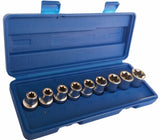SOCKET SET E-TYPE 1/2", 9 PCS. E10-E24, 1/2" "STAHLBERG" (HH0311)
