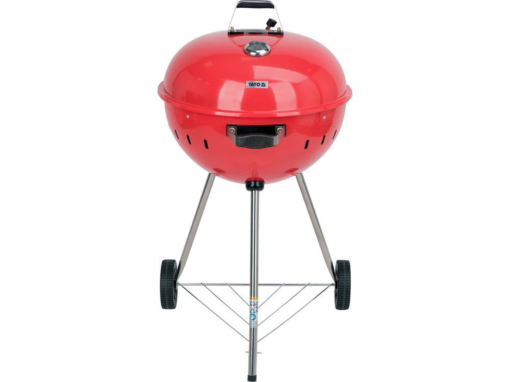 CHARCOAL BBQ, ROUNDED, 54CM RED (YG-20304)
