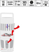 INSECT KILLER LAMP WITH FAN, UV-A 15W (67012)