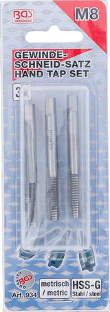 TAP SET | STARTER, PLUG, BOTTOMING TAP | HSS-G | M8 X 1.25 | 3 PCS. (934)