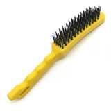 METAL BRUSH | CURVED PLASTIC HANDLE | 5 ROWS (EN-8165)