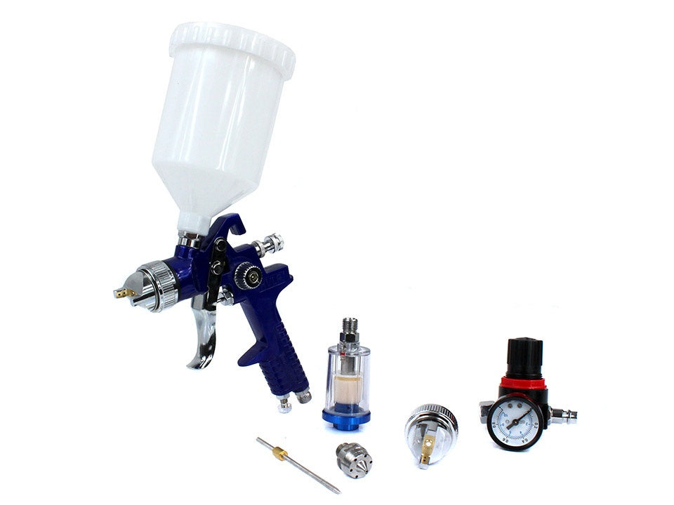 SPRAY GUN | HVLP | 600 CM³ | Ø 1.4 MM / Ø 1.7 MM | 3 IN 1 SET (H827-F)