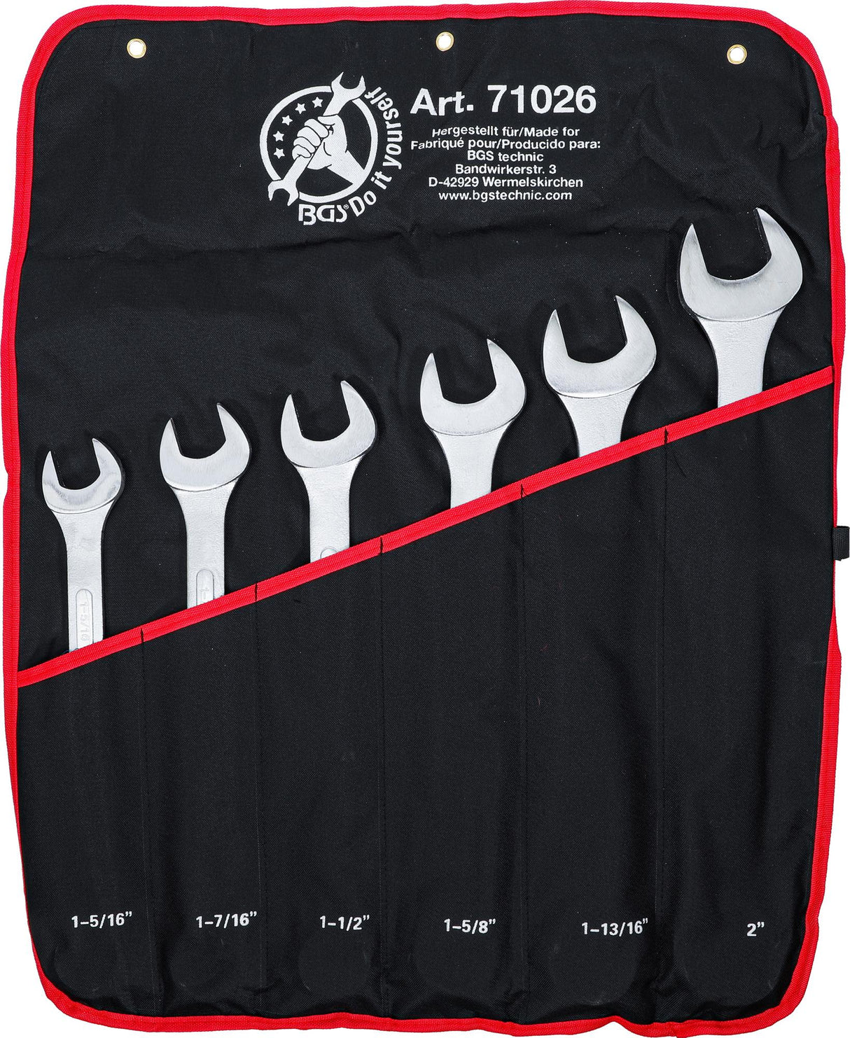 COMBINATION SPANNER SET | XXL | INCH SIZES | 1.5/16" - 2" | 6 PCS. (71026)