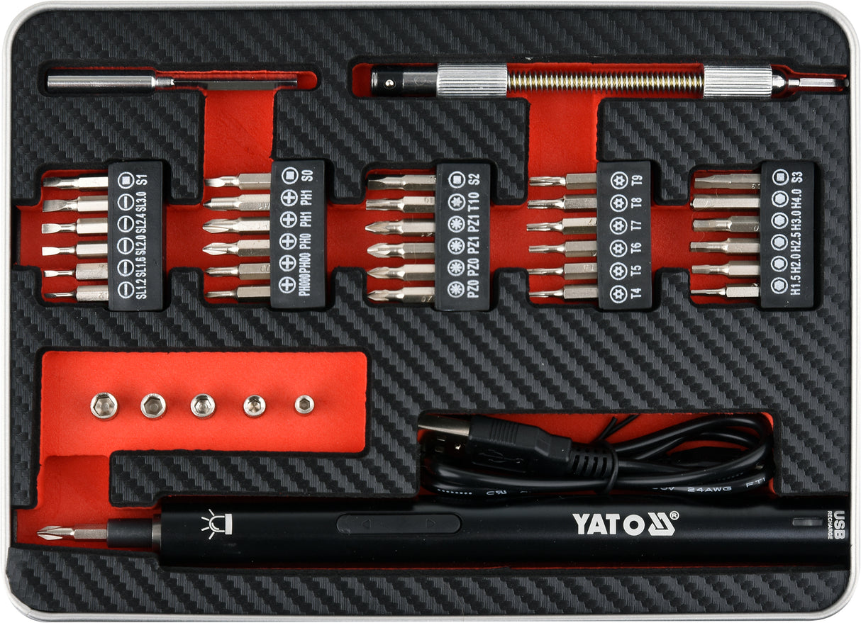 PRECISION SCREWDRIVER 3.6V WITH BITS (YT-27930)
