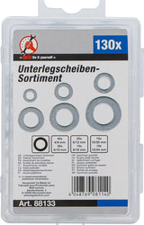 WASHER ASSORTMENT | Ø 4 - 12 MM (INTERNAL DIAMETER) | 130 PCS. (88133)