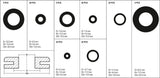 RUBBER RING GROMMETS 180PCS SET, MIX (YT-06878)