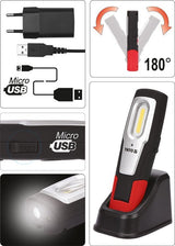 WORKSHOP LAMP 6W COB, 600LM + 250LM (YT-08558)