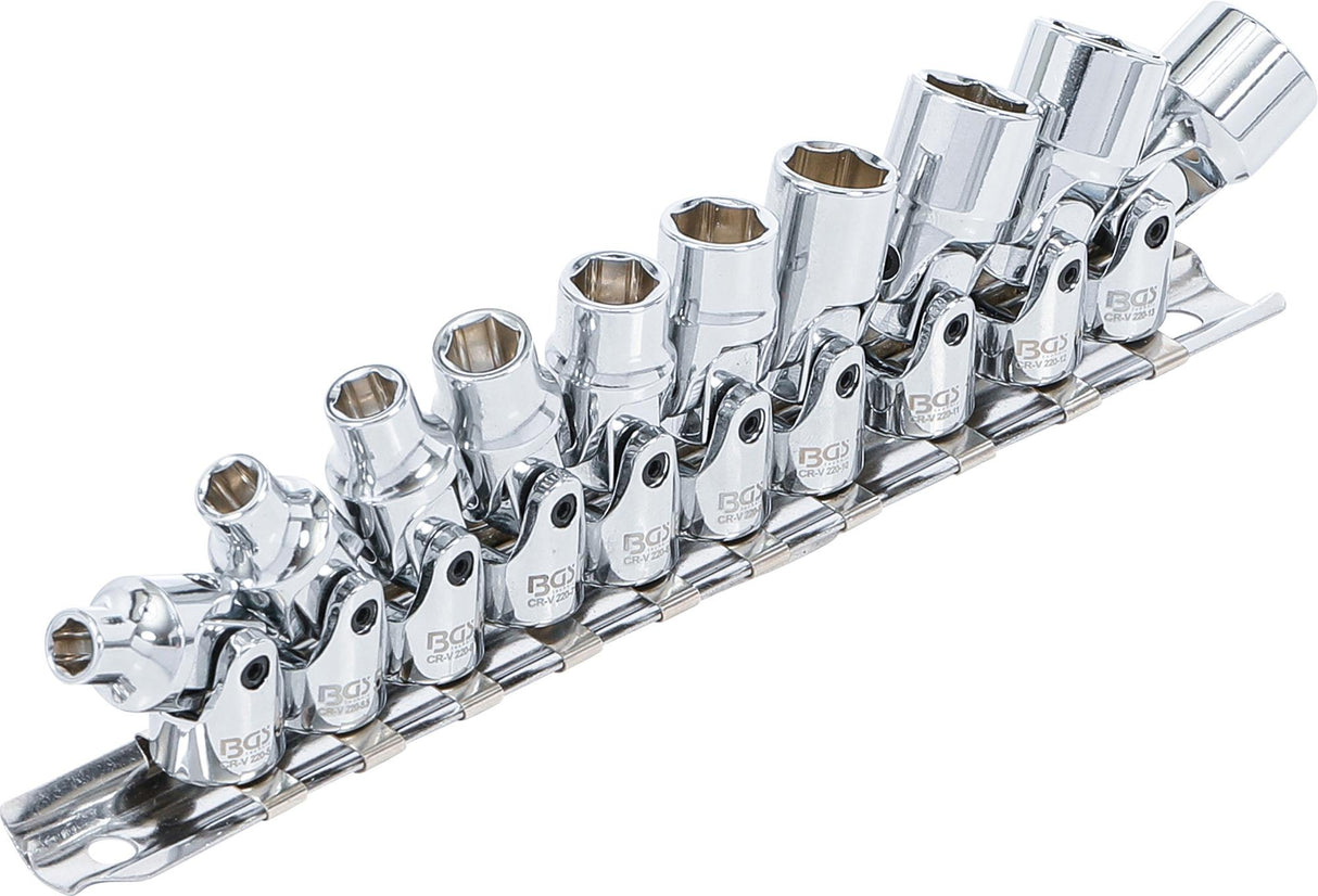 UNIVERSAL JOINT SOCKET SET | 6.3 MM (1/4") | 5 - 13 MM | 10 PCS. (220)
