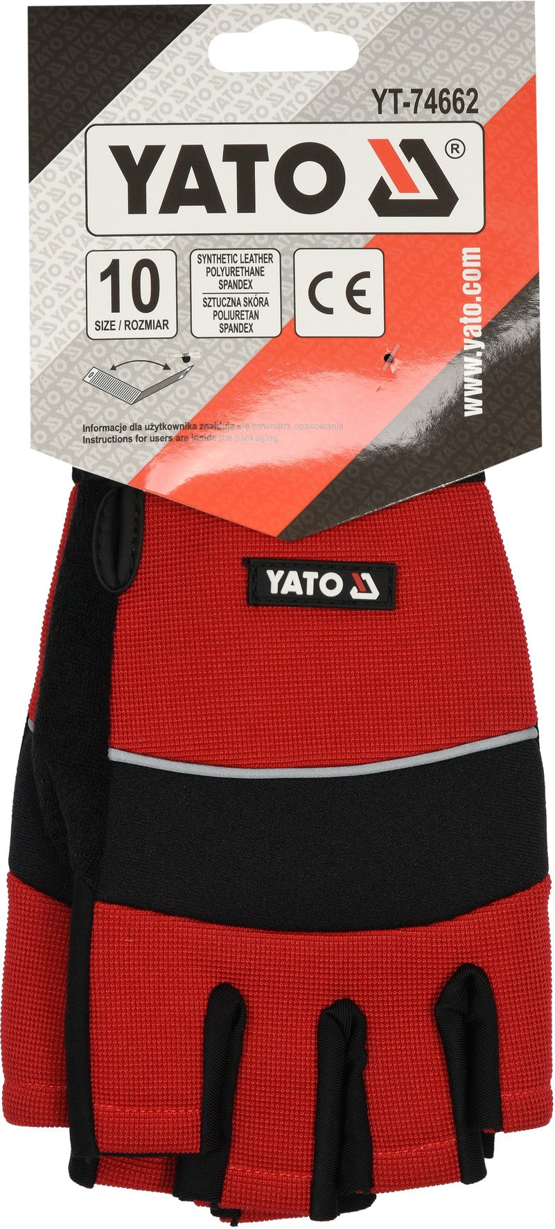 FINGERLESS GLOVES FOR BIKERS S. 10 (YT-74662)