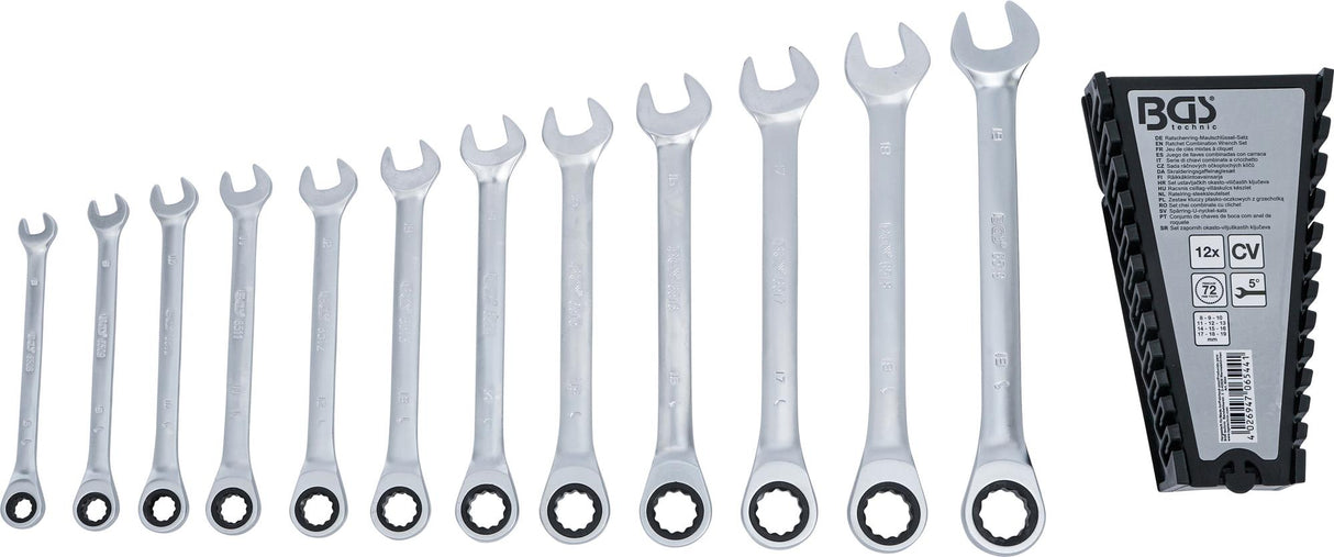 RATCHET COMBINATION WRENCH SET | 8 - 19 MM | 12 PCS. (6544)