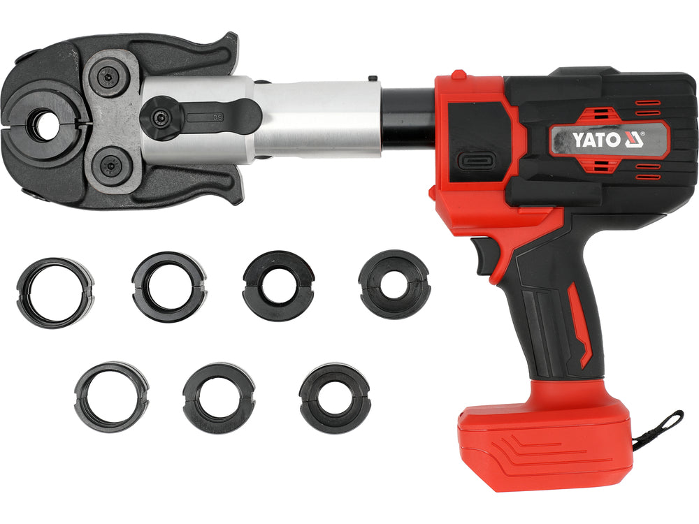 CORDLESS HYDRAULIC PRESSING PLIERS FOR PEX PIPES | 18 V | 50 KN | NARROW HEAD FOR HARD-TO-REACH PLACES | WITHOUT BATTERY (YT-21734)