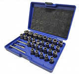 SPECIAL SOCKET SET / SCREW EXTRACTORS | 6.3 MM (1/4") / 10 MM (3/8") | 32 PCS. (SK201619)