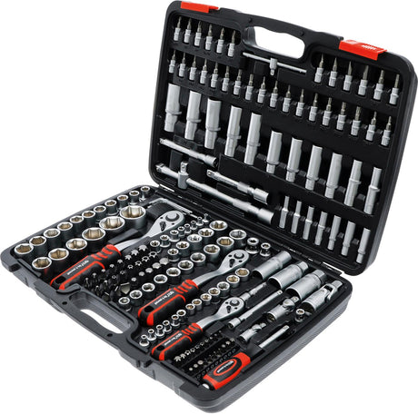 SOCKET SET | 6.3 MM (1/4") / 10 MM (3/8") / 12.5 MM (1/2") DRIVE | 172 PCS. (15219)