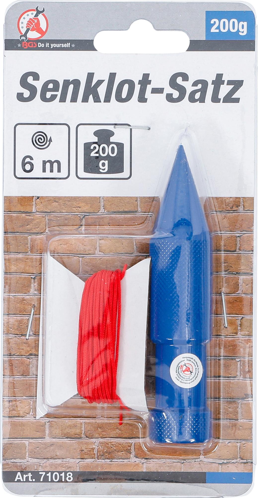 PLUMB LINE SET WITH CORD | 200 G | 6 M (71018)