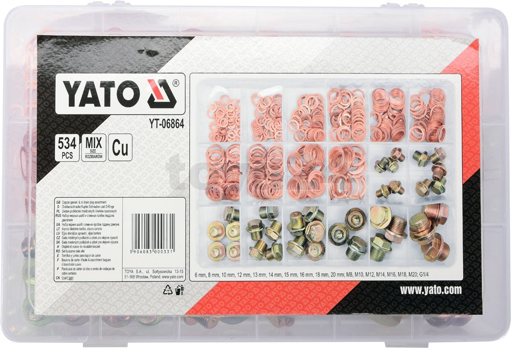 534 PCS OIL SUMP SCREWS AND GASKET SET (YT-06864)