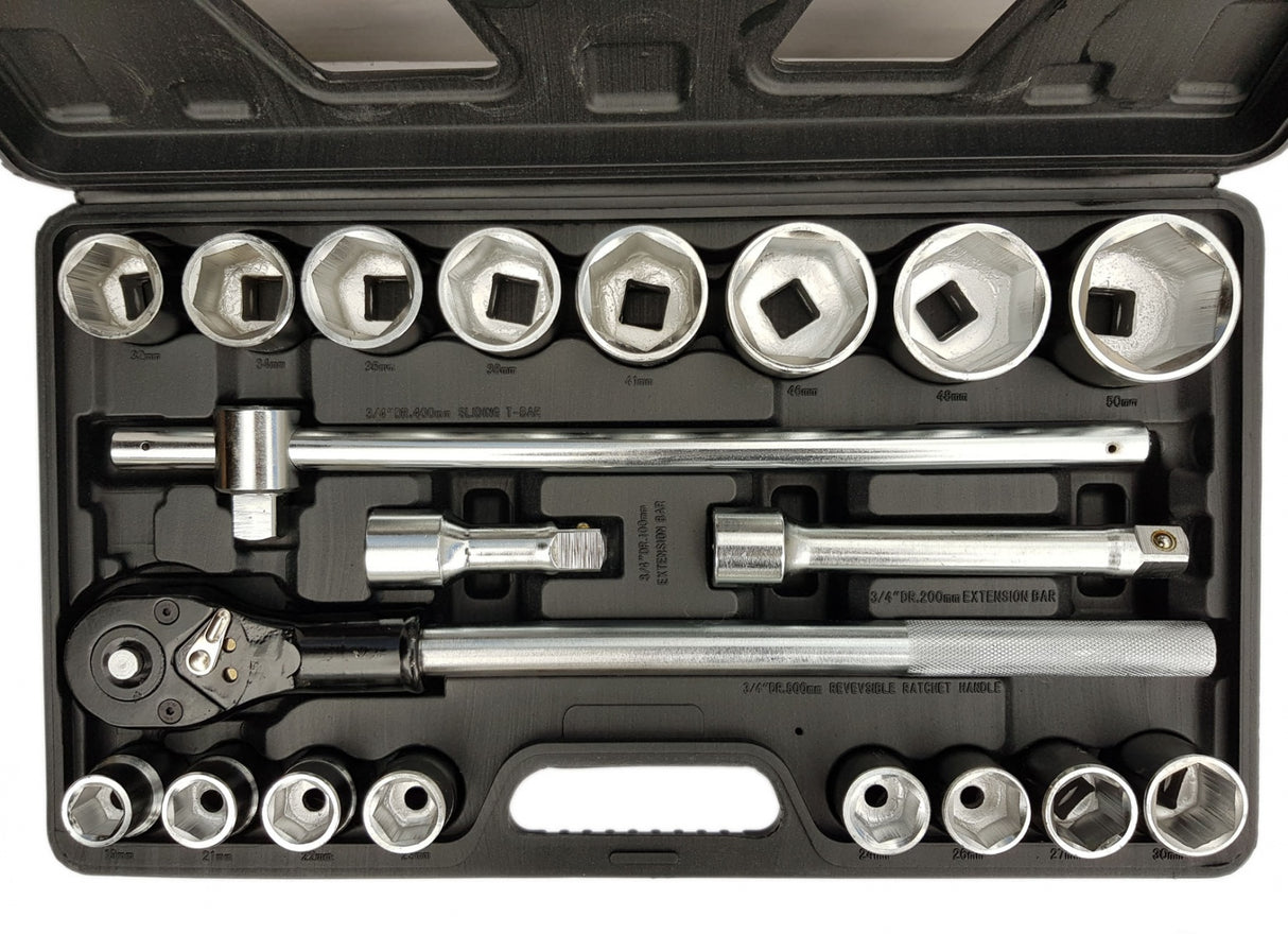 6-POINT SOCKET SET | 20 MM (3/4") | 21 PCS. (SK1383)