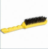 METAL BRUSH | CURVED PLASTIC HANDLE | 6 ROWS (EN-8166)