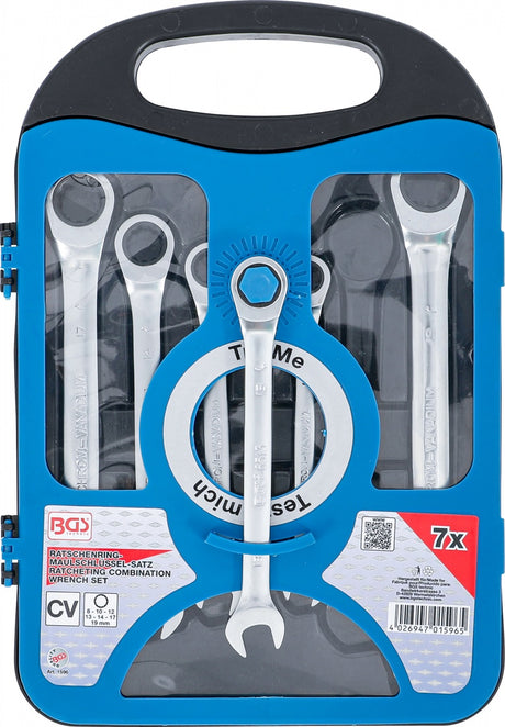 RATCHET COMBINATION WRENCH SET | 8 - 19 MM | 7 PCS. (1596)