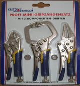 LOCKING MINI PLIERS SET | RUBBERIZED HANDLE | 3 PCS. (SK3697)