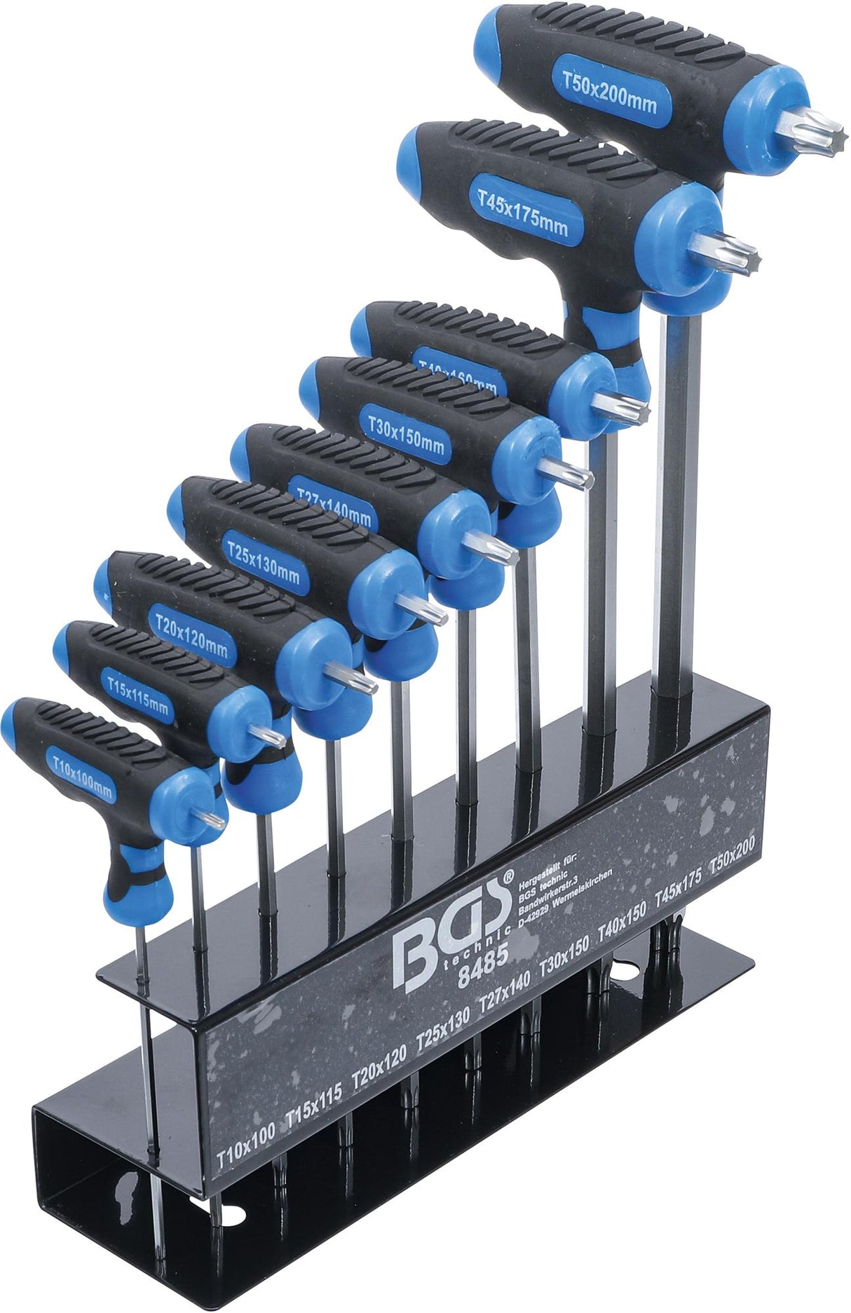 T-HANDLE WRENCH SET | T-STAR (FOR TORX) T10 - T50 | 9 PCS. (8485)