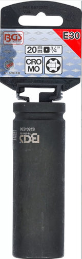 IMPACT SOCKET E-TYPE, DEEP | 20 MM (3/4") DRIVE | E30 (5250-E30)