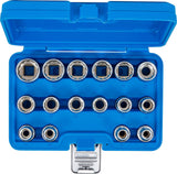 SOCKET SET, 12-POINT | 12.5 MM (1/2") DRIVE | 8 - 24 MM | 16 PCS. (2226)