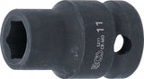 IMPACT SOCKET, HEXAGON | 12.5 MM (1/2") DRIVE | 11 MM (5211)