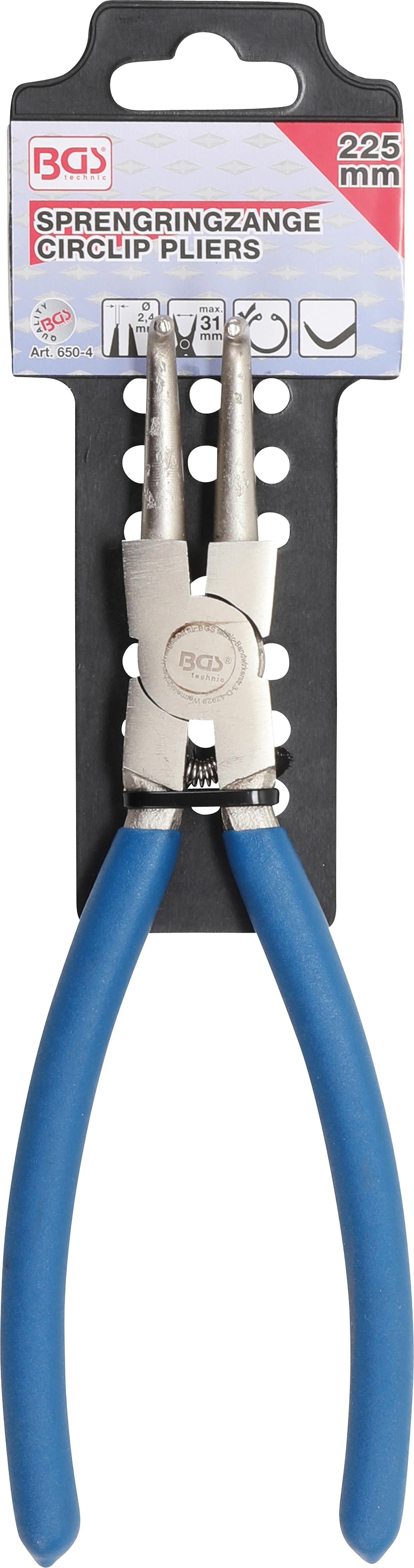 CIRCLIP PLIERS | ANGLED | FOR INSIDE CIRCLIPS | 225 MM (650-4)