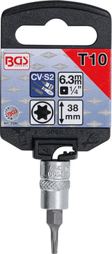 BIT SOCKET | 6.3 MM (1/4") DRIVE | T-STAR (FOR TORX) T10 (2590)