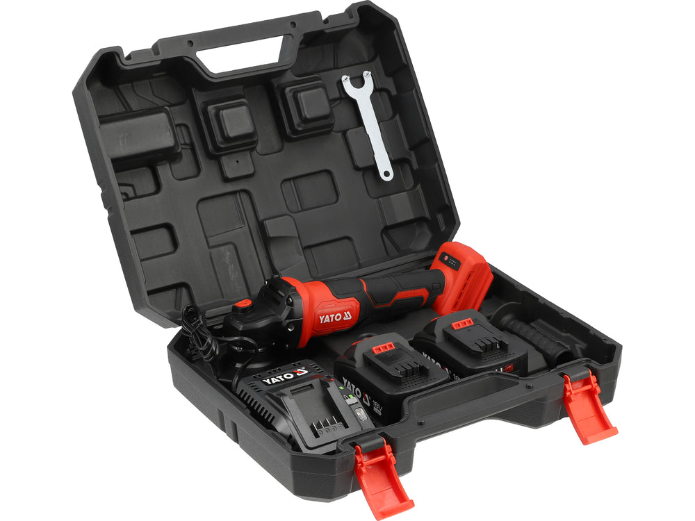 CORDLESS ANGLE GRINDER | 18V | 2X4 AH | 125 MM (YT-828255)