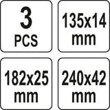 PRY BAR, SCRAPER SET 3 PCS (YT-52863)