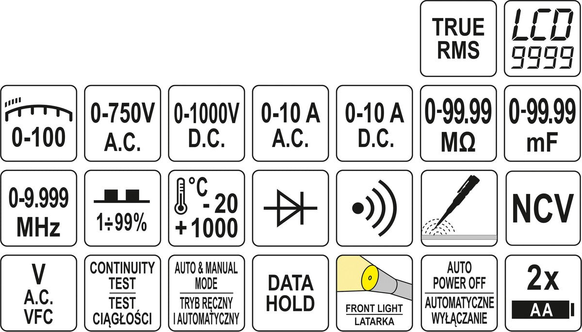 DIGITAL MULTIMETER TRUE RMS (YT-73097)