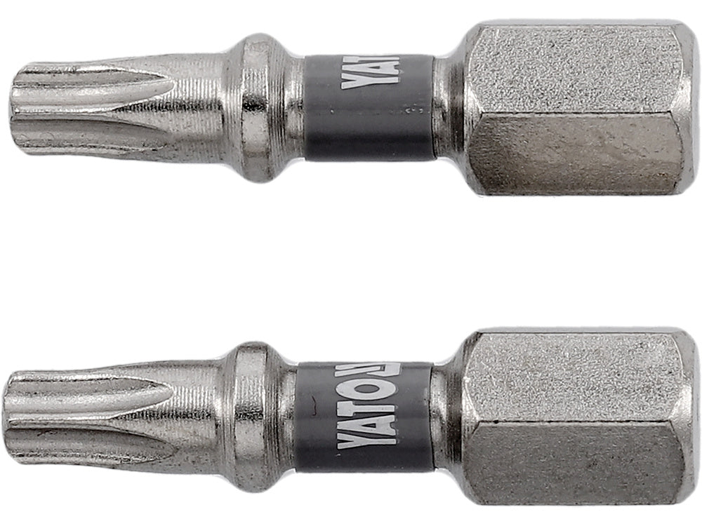 SCREWDRIVER BITS 1/4 25MM T20 2 PCS NI (YT-78013)