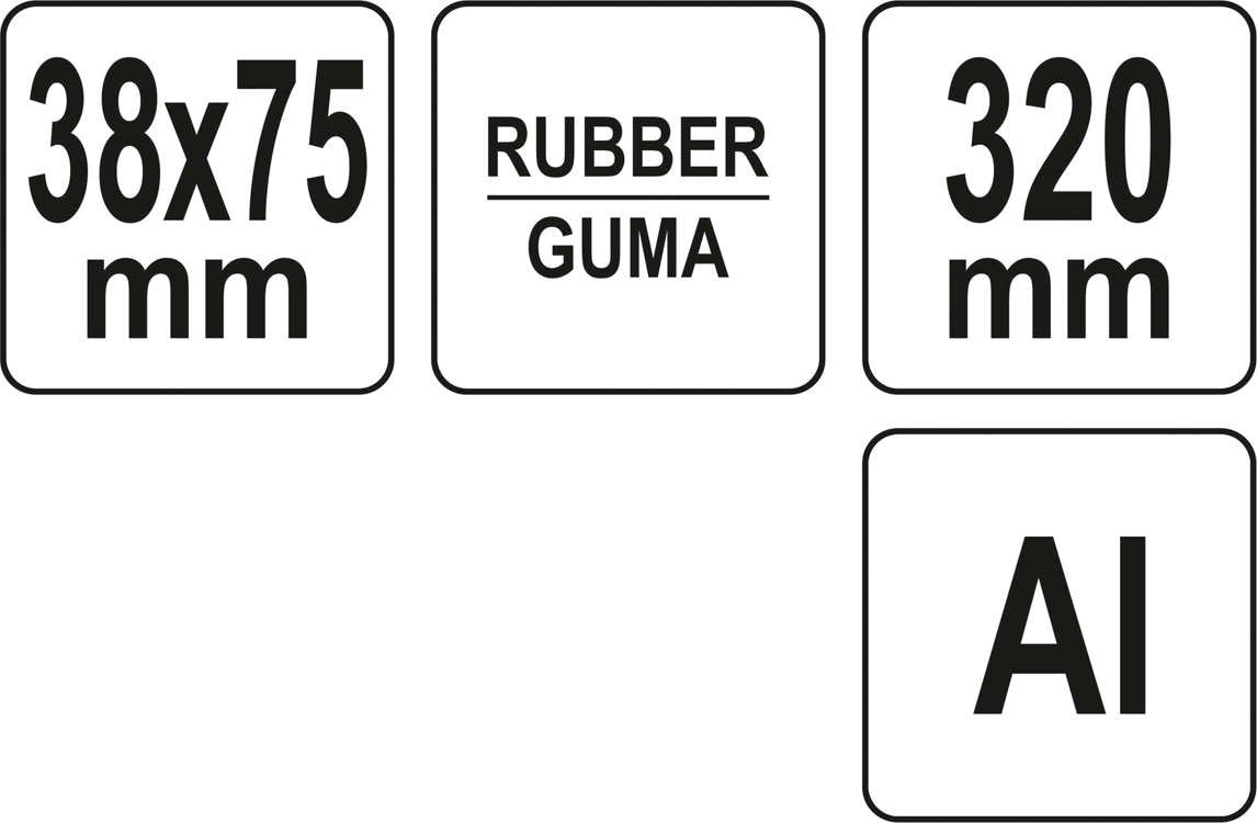PRESSURE ROLLER WITH ALU HANDLE TYPE J (YT-44150)