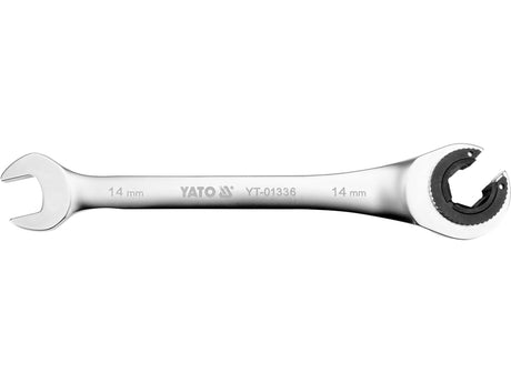 FLARE NUT RATCHET WRENCH 14MM (YT-01336)