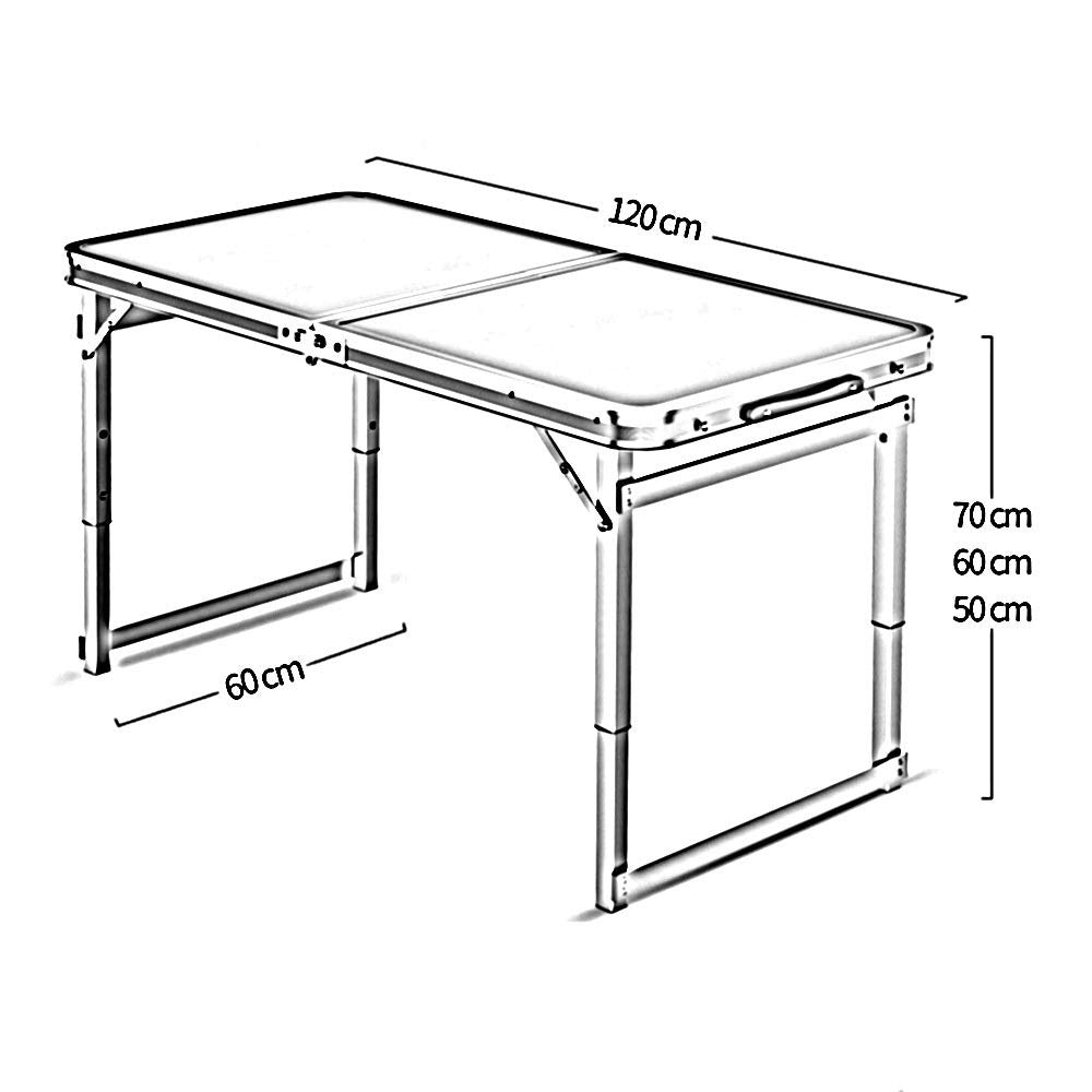 FOLDABLE TABLE / COUNTER | ALUMINUM | SQUARE TUBE | ADJUSTABLE HEIGHT (LC02)