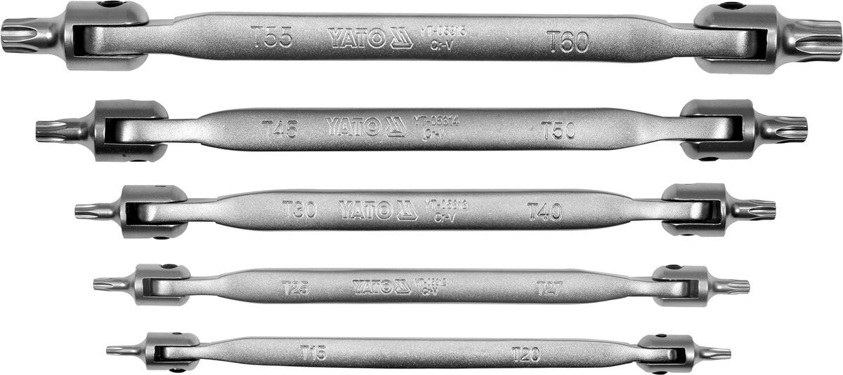 5PCS TORX DOUBLE HEAD FLEXIBLE WRENCHES (YT-05320)
