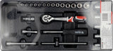 PVC TRAY WITH 25PCS SOCKET SET 1/4 (YT-5541)