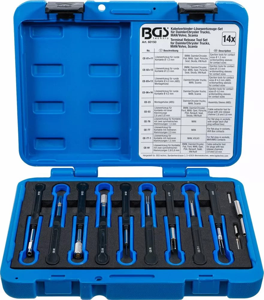 TERMINAL TOOL SET | FOR MAN, VOLVO | 14 PCS. (60150)