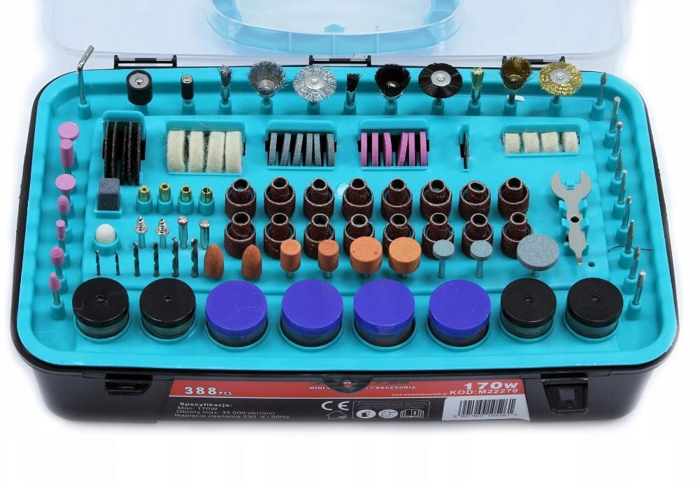 ENGRAVER / GRINDER | WITH FLEXIBLE EXTENSION AND ACCESSORIES | 388 PCS. (M22270)