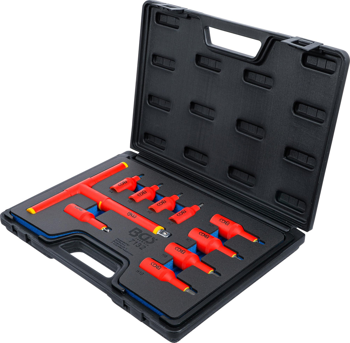 VDE BIT SOCKET SET | 10 MM (3/8") / 12.5 MM (1/2") DRIVE |INTERNAL HEXAGON 4 - 10 MM | 10 PCS. (7132)