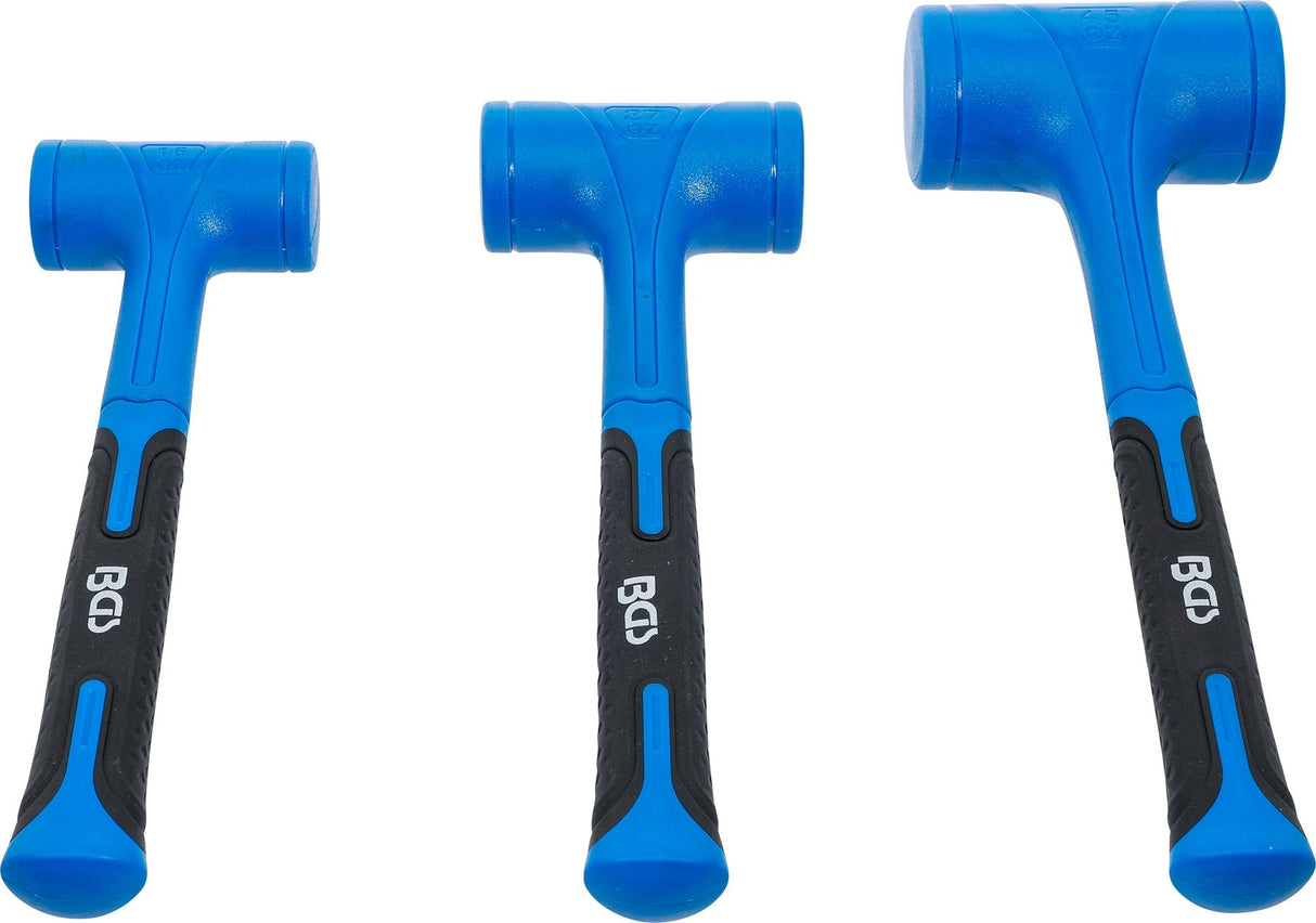 DEAD BLOW HAMMER SET | SOFT HEAD | Ø 47 / 55 / 65 MM | 450 / 765 / 1275 G | 3 PCS. (74442B)