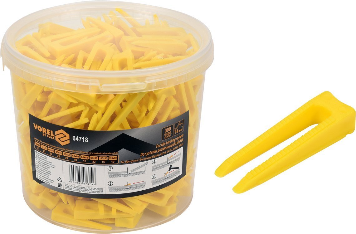 WEDGES FOR TILE LEVELING SYSTEM | BUCKET | 300 PCS. (04718)