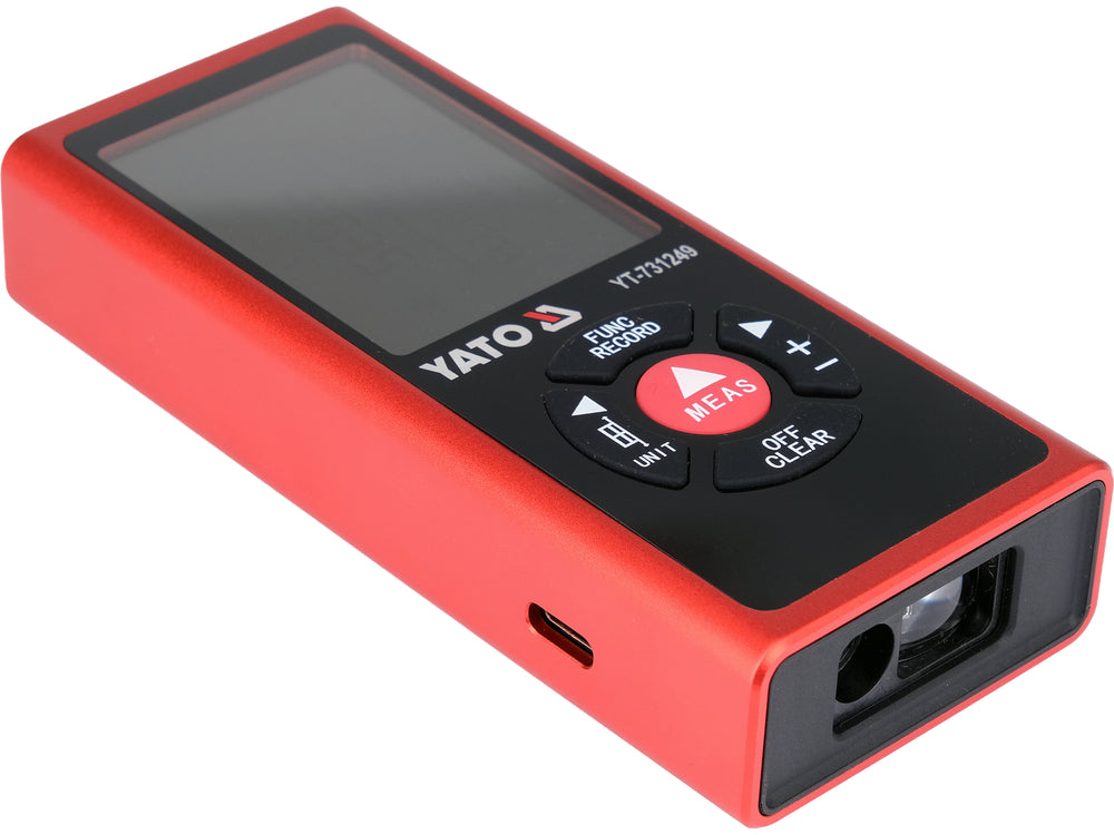DUAL-SIDED LASER DISTANCE METER | 0.05–120 M | COLOR TFT DISPLAY | USB-C (YT-731249)
