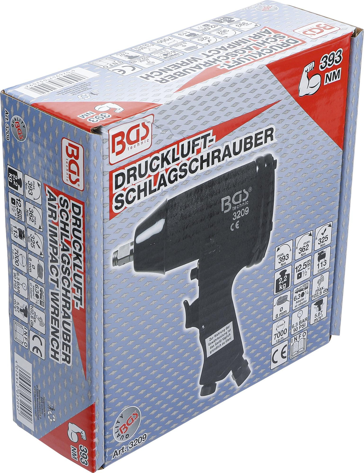 AIR IMPACT WRENCH | 12.5 MM (1/2") | 366 NM (3209)