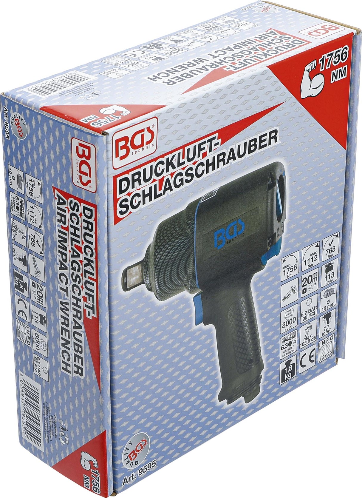 AIR IMPACT WRENCH | 20 MM (3/4") | 1756 NM (9595)