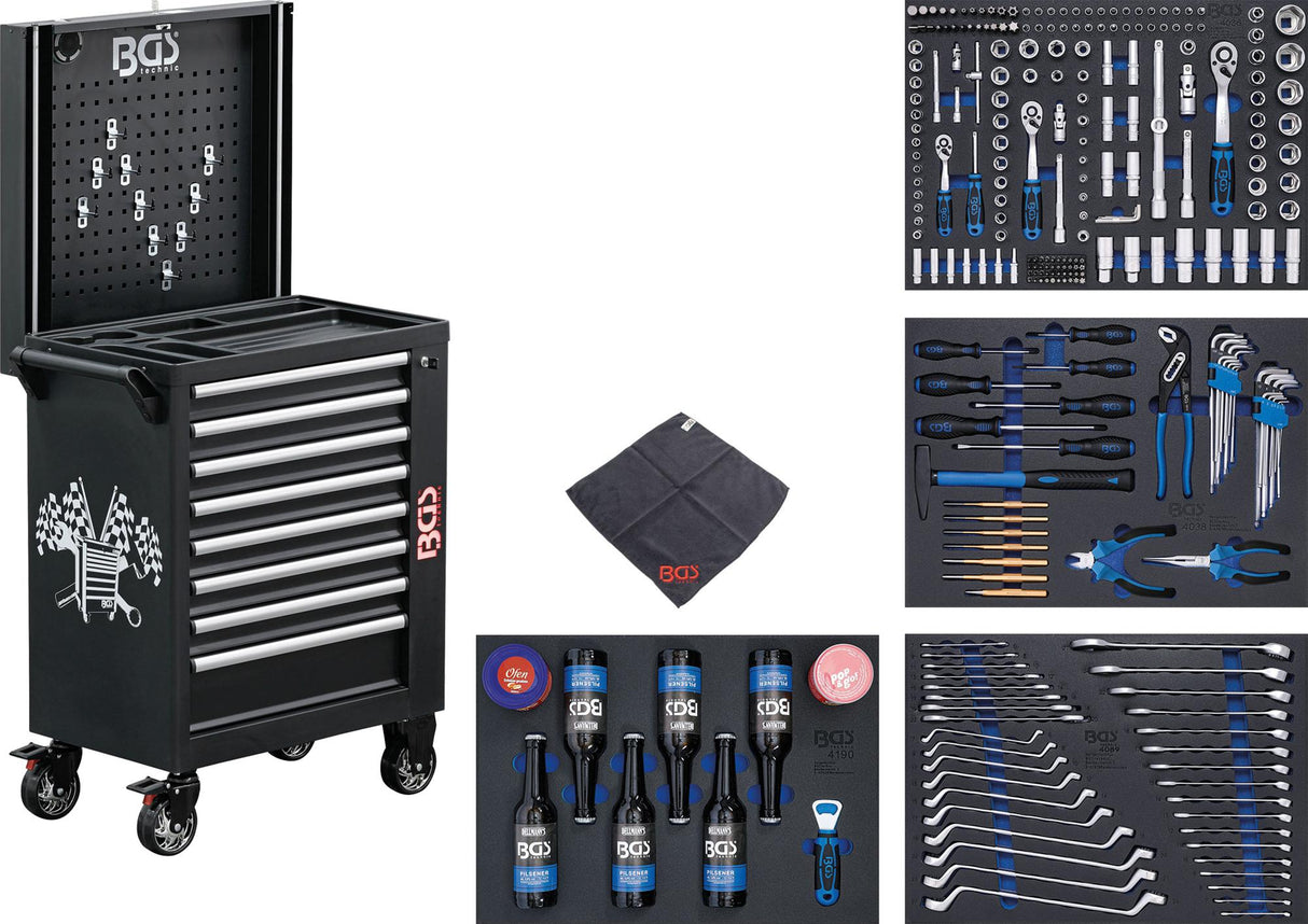 WORKSHOP TROLLEY | 8 DRAWERS | WITH 263 TOOLS (4106)