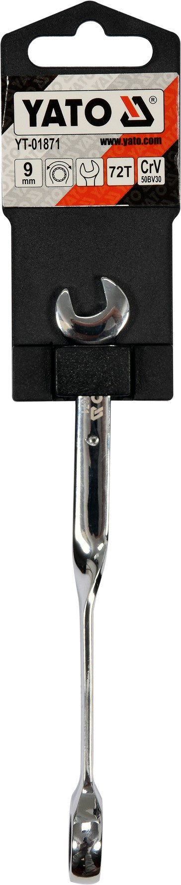 COMBINATION RATCHET WRENCH | X-BEND | 9 MM (YT-01871)