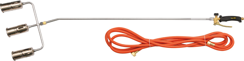 LONG GAS BURNER WITH HOSE AND 3 TORCHES (73344)
