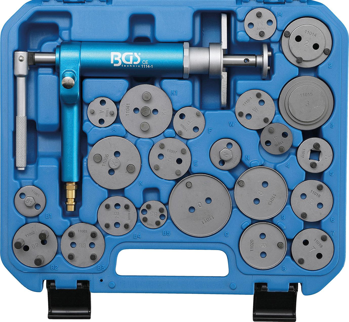 BRAKE PISTON RESET TOOL SET | PNEUMATIC | 22 PCS. (1114)